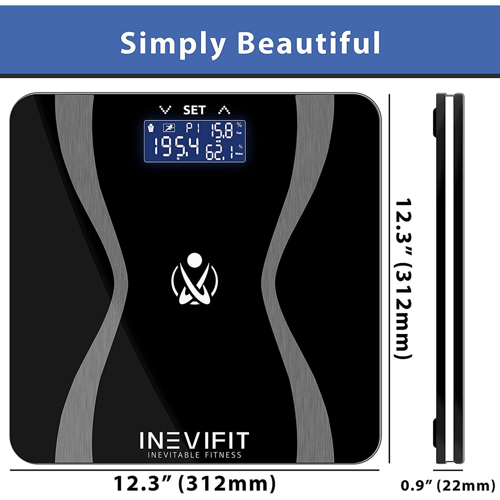 INEVIFIT BodyAnalyzer Scale, Highly Accurate Digital Bathroom Body