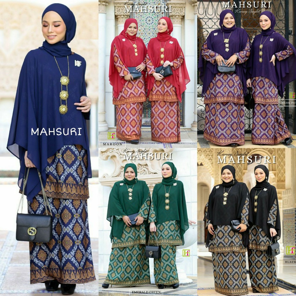 BAJU RAYA 2020 SONGKET MAHSURI BAJU KURUNG PAHANG KAIN ...