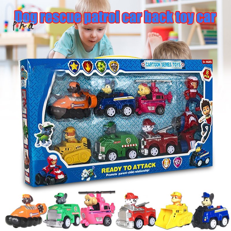 Dogs Rescue Puppy Patrol Toys Set Cars Cartoon Model Car Paw Patrol  Christmas Gift Toy Cars | Shopee Malaysia