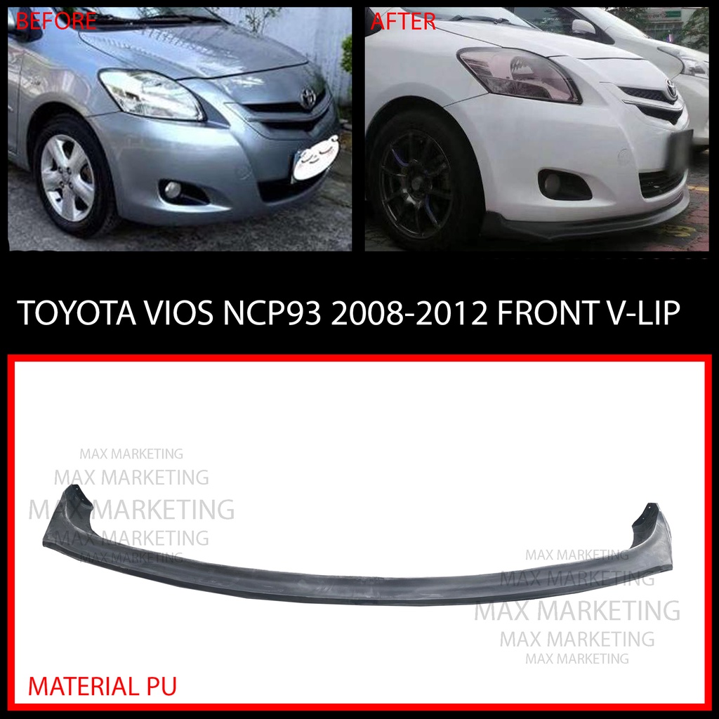 TOYOTA VIOS NCP93 2008-2012 FRONT V-LIP (PU) POLYURETHANE SKIRT LIP ...