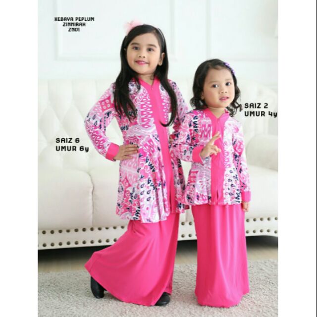  KEBAYA PEPLUM ZINNIRAH KIDS Baju Raya 2019 Shopee Malaysia