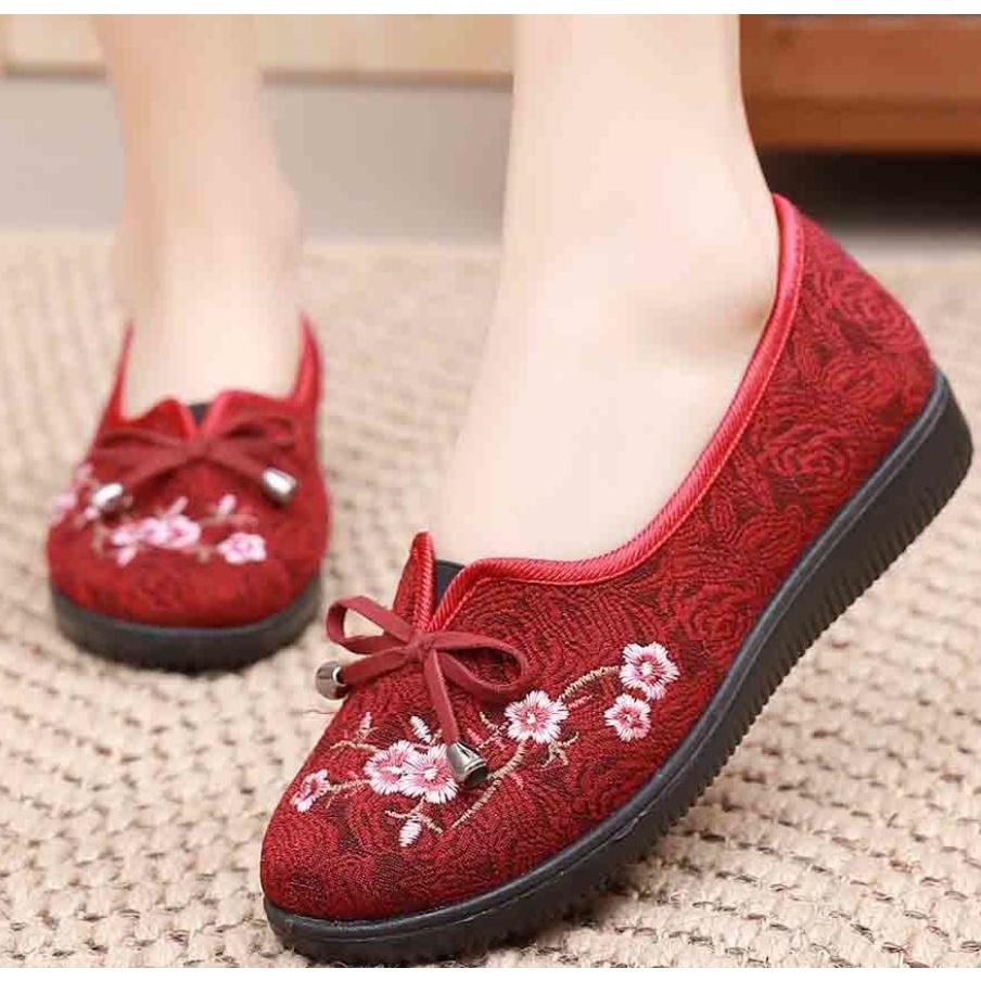[Recommended by the manager] mother's single shoes non-slip beef tendon sole middle-aged and elderly women's shoes flat bottom grandma's single shoes old Beijing cloth shoes women's single shoes [fash