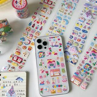 [Ready Stock] Cute Cartoon Stickers transparent water resistant ...