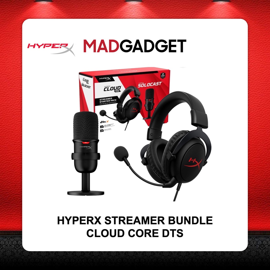 HYPERX STREAMER BUNDLE CLOUD CORE DTS SOLOCAST Shopee Malaysia