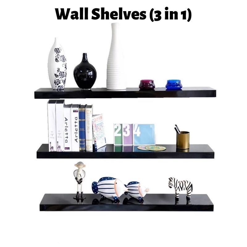 🎁KL STORE✨  Floating Wall Shelves Rack IKEA Shelf Book Storage Shelf Racks & Shelves（