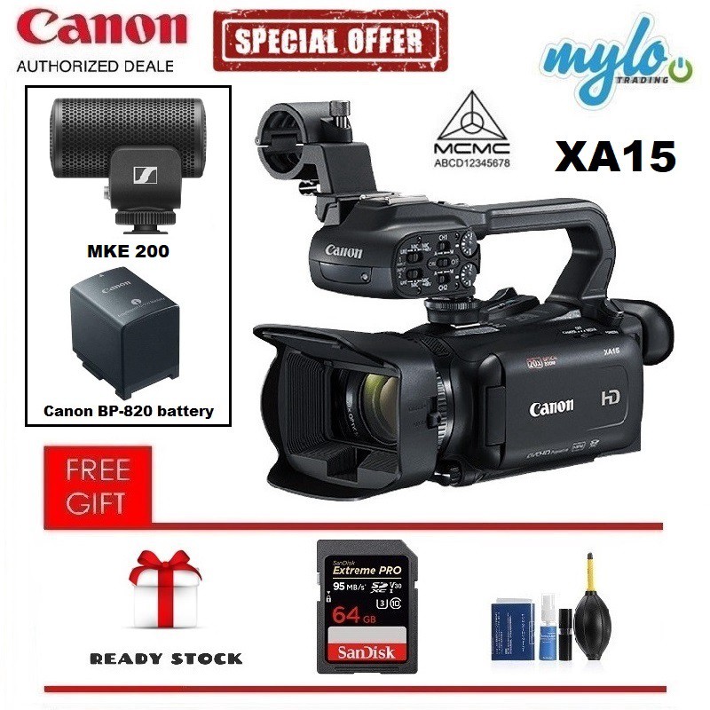 Canon Xa15 Compact Full Hd Camcorder With Sdi Hdmi And Composite Output Shopee Malaysia