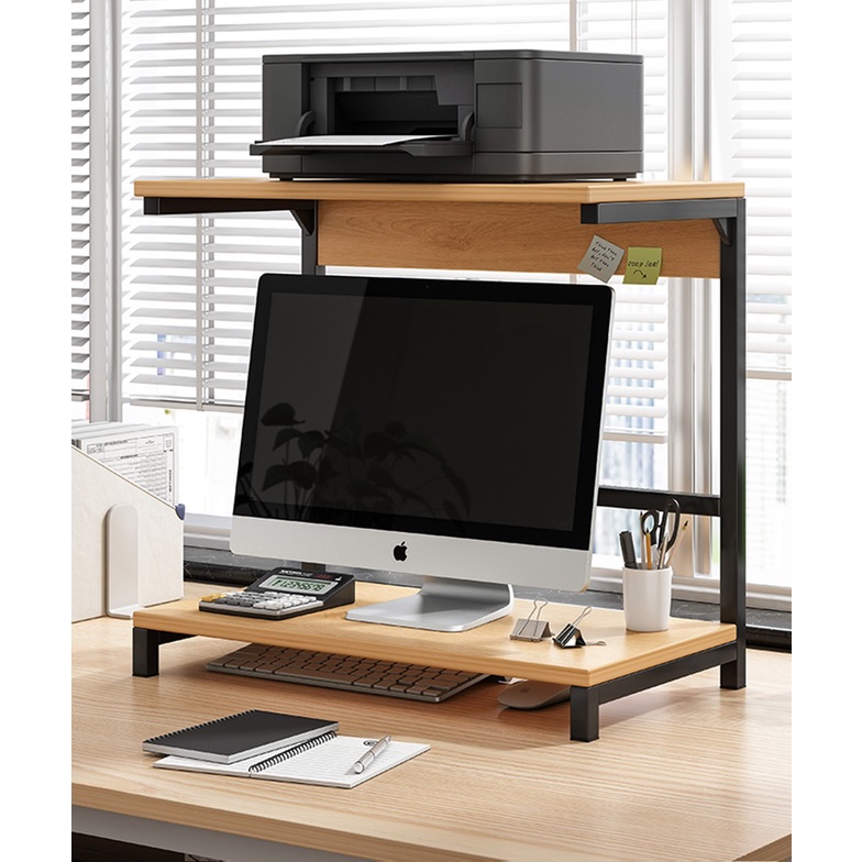 Desktop/Monitor Rack And Printer Bracket/ Office Desk Bracket Storage Printer Shelf/ Sesuai Kepada Semua Guru Malaysia