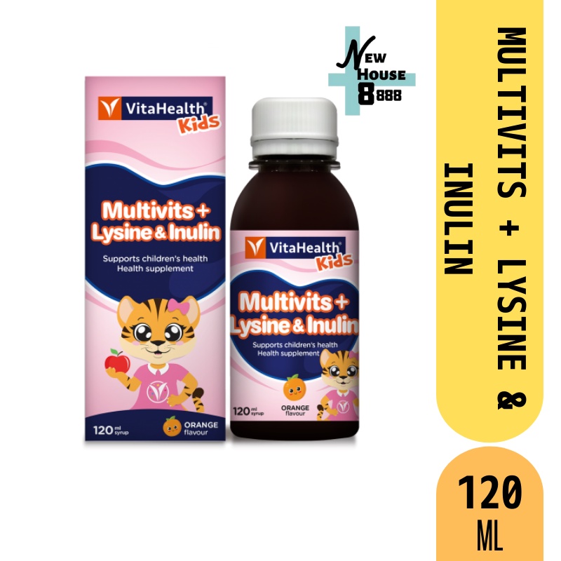 Vitahealth Kids Multivits + Lysine & Inulin Syrup 120ML EXP:09/2023 ...