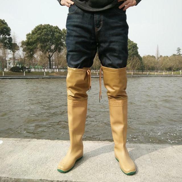 rubber high boots