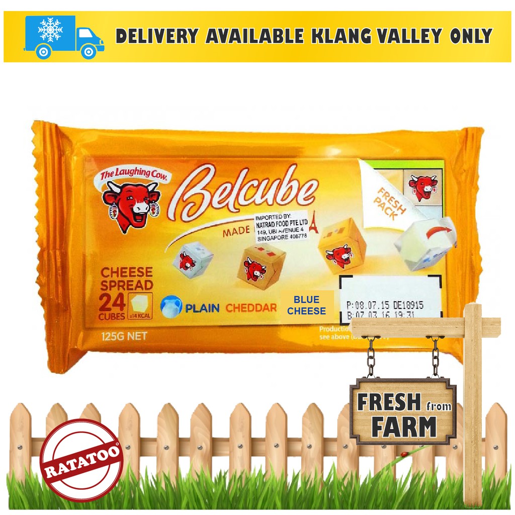 CHEESE The Laughing Cow Belcube Plain, Cheddar & Blue Cheese Cubes (24s
