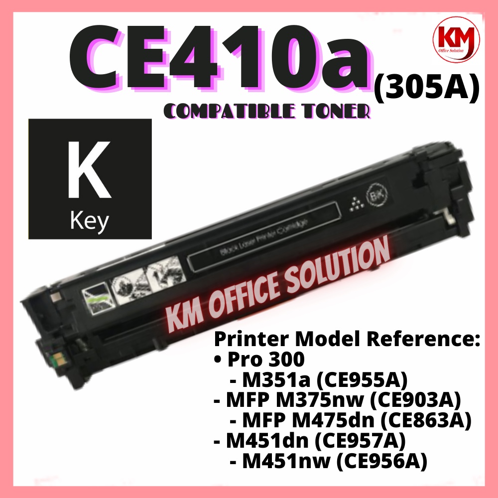 Toner Compatible to HP 305A CE410A CE 410A HP305A LaserJet M351 M351A M375 M375nw M451 M451dn M451nw M475 M475dn M475dw