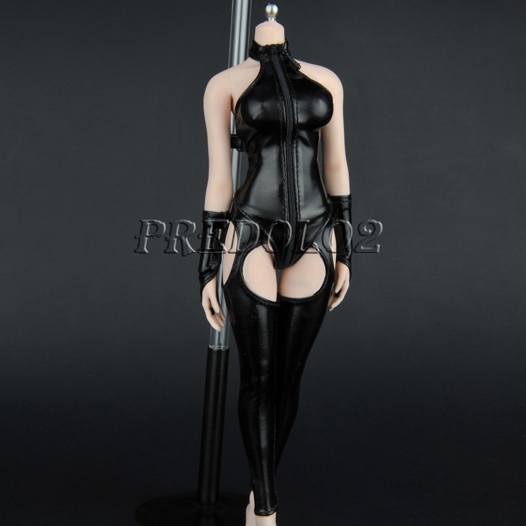 [PredoloceMY] 1/6 Scale Female Leather Corset Tights for 12\" Kumik