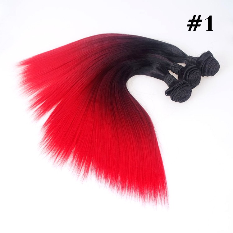 清倉clearance Price Ombre Synthetic Hair Extensions化纖發簾