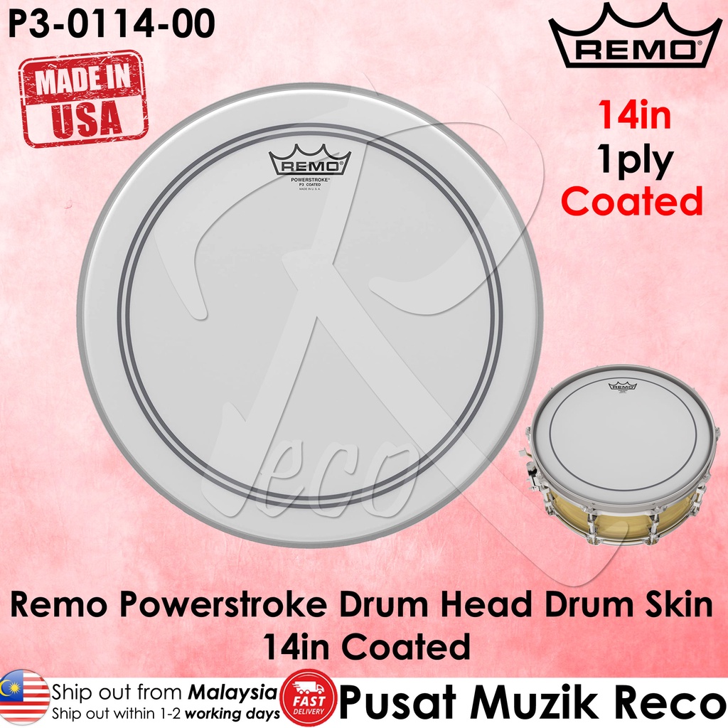 Remo P3011400 Powerstroke P3 14in COATED Tom Drum Head Drumskin Snare