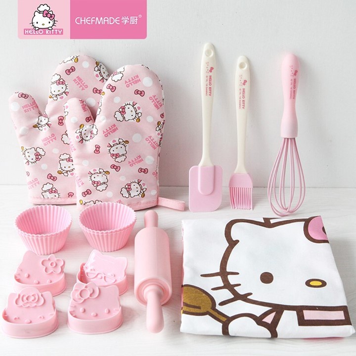 Chefmade Hello Kitty Series Bakeware, Toast Box, Baking Pan/ Tray, Pastry Bag, Baking Mat, Dough