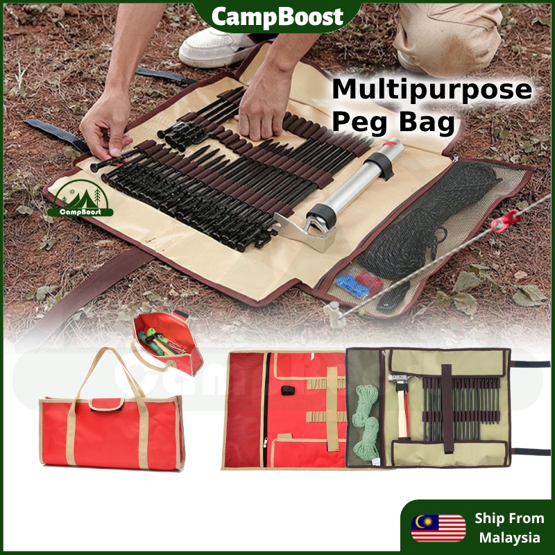 CampBoost Camping Multipurpose Tent Peg Bag Pancang Khemah Bag Paku Khemah Storage Bag Holder