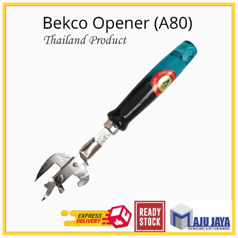 Bekco Manual Stainless Steel Can Opener (A80) Side Cut Tin Jar Bottle Opener / Pembuka Botol Tin Manual [Maju Jaya]