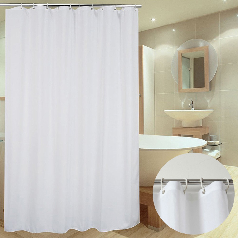 white bathroom shower curtains