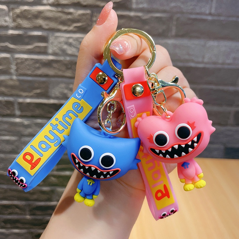 Sausage Doll Bobby Game Time Cartoon Personality Cute Couple Key Ring Pendant Car Keychain Bag Pendant Wholesale