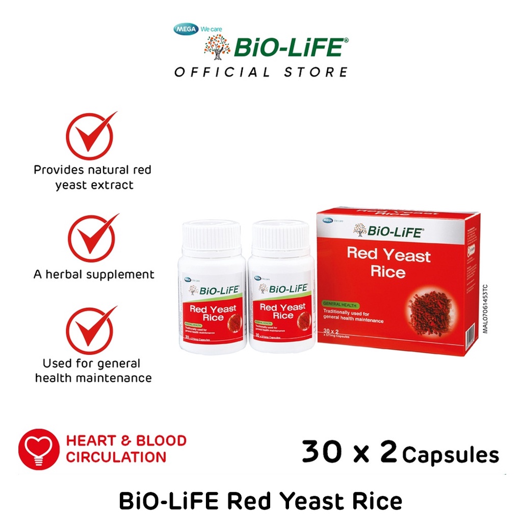 BiOLiFE Red Yeast Rice (30's x 2) Shopee Malaysia
