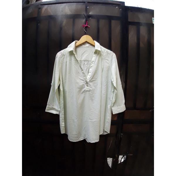 PRELOVED BASIC BLOUSE | LIME BLOUSE