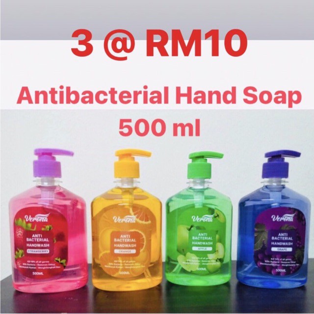 Buy Ready stock 🔥 VERONA antibacterial hand wash 500ml Pencuci 