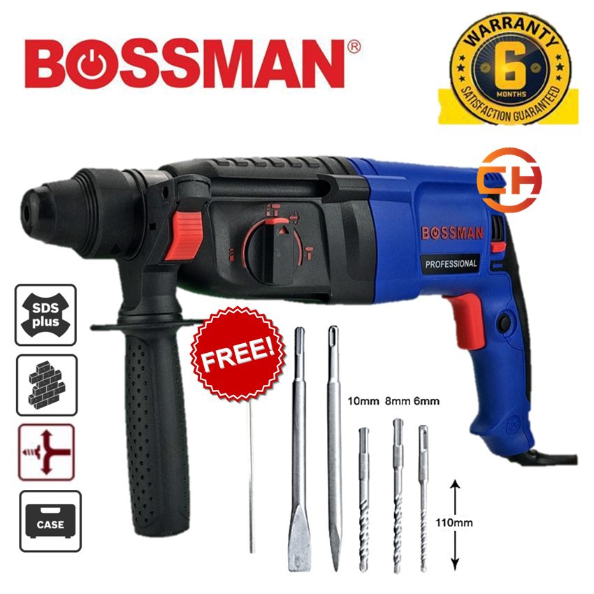 BOSSMAN Rotary Hammer Drill BGBH226 900W Shopee Malaysia