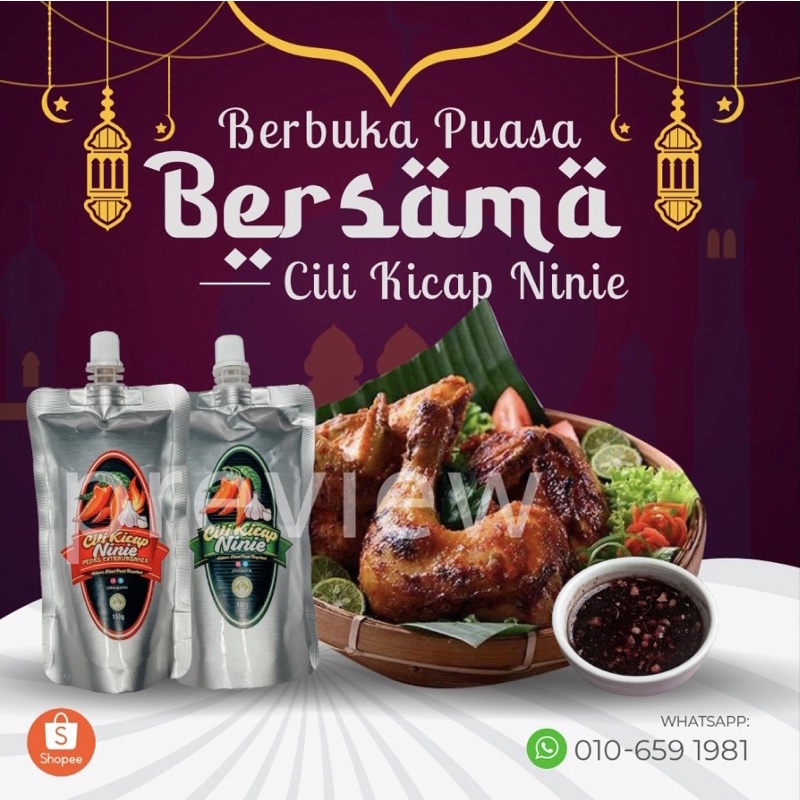 Top Sales Sambal Kicap Johor Cili Kicap Ninie Pek Mudah Dibawa Ke Mana Sahaja Sedap Dan Likat Shopee Malaysia