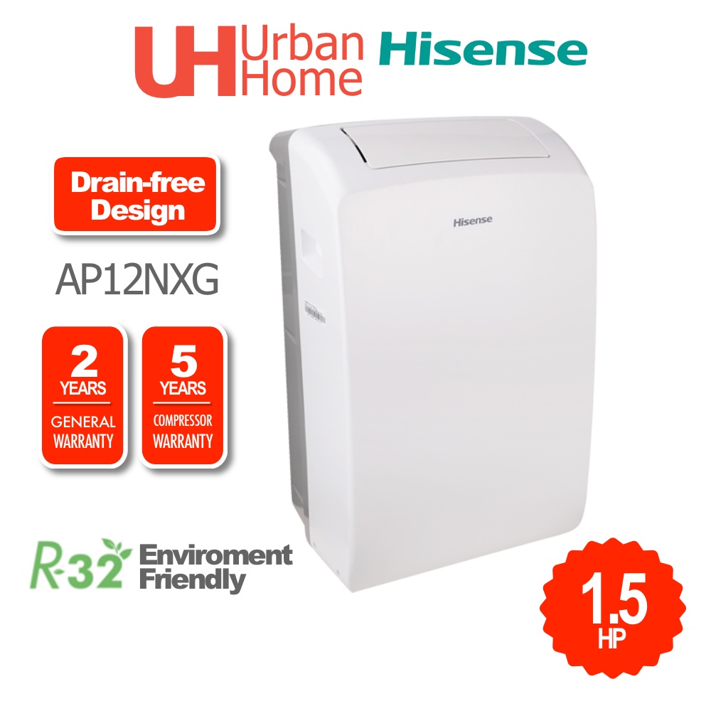 Hisense Portable AirCond R32 Air Conditioner (1.5HP) AP12NXG Shopee