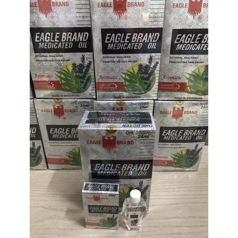 EAGLE BRAND Medicated oil white singapore 2 CAPS 24ml 12 bottles