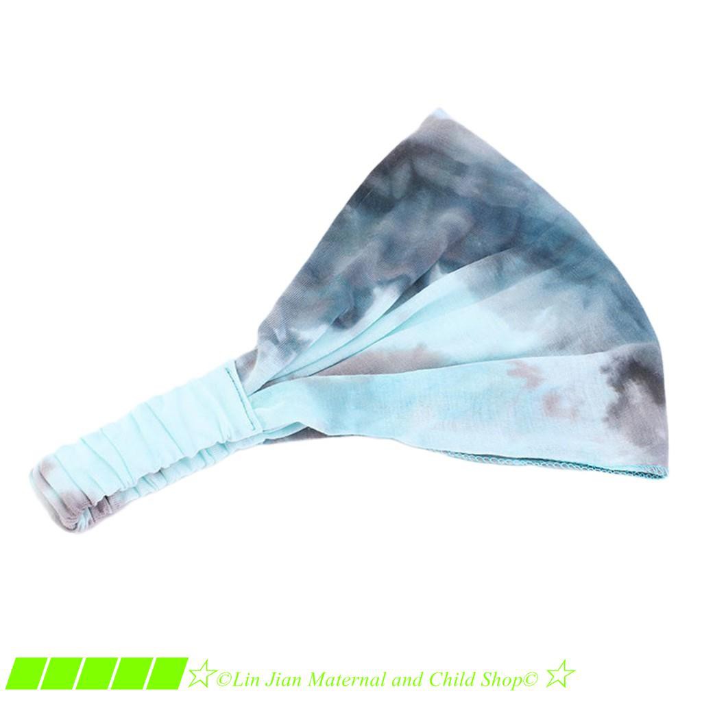 Lmc Tie Dye Headband Stretch Wide Hair Wrap Hair Band Yoga
