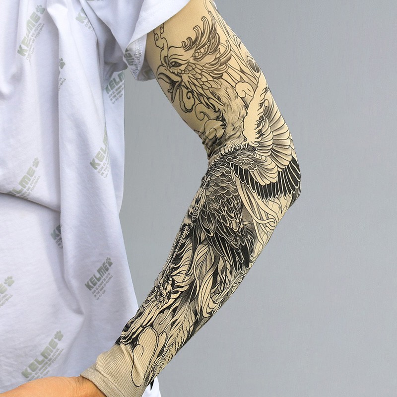Arm Sleeves Cover Tattoo Pattern Cooling UV Sun Protection Sleeve-Bike Joggen US 