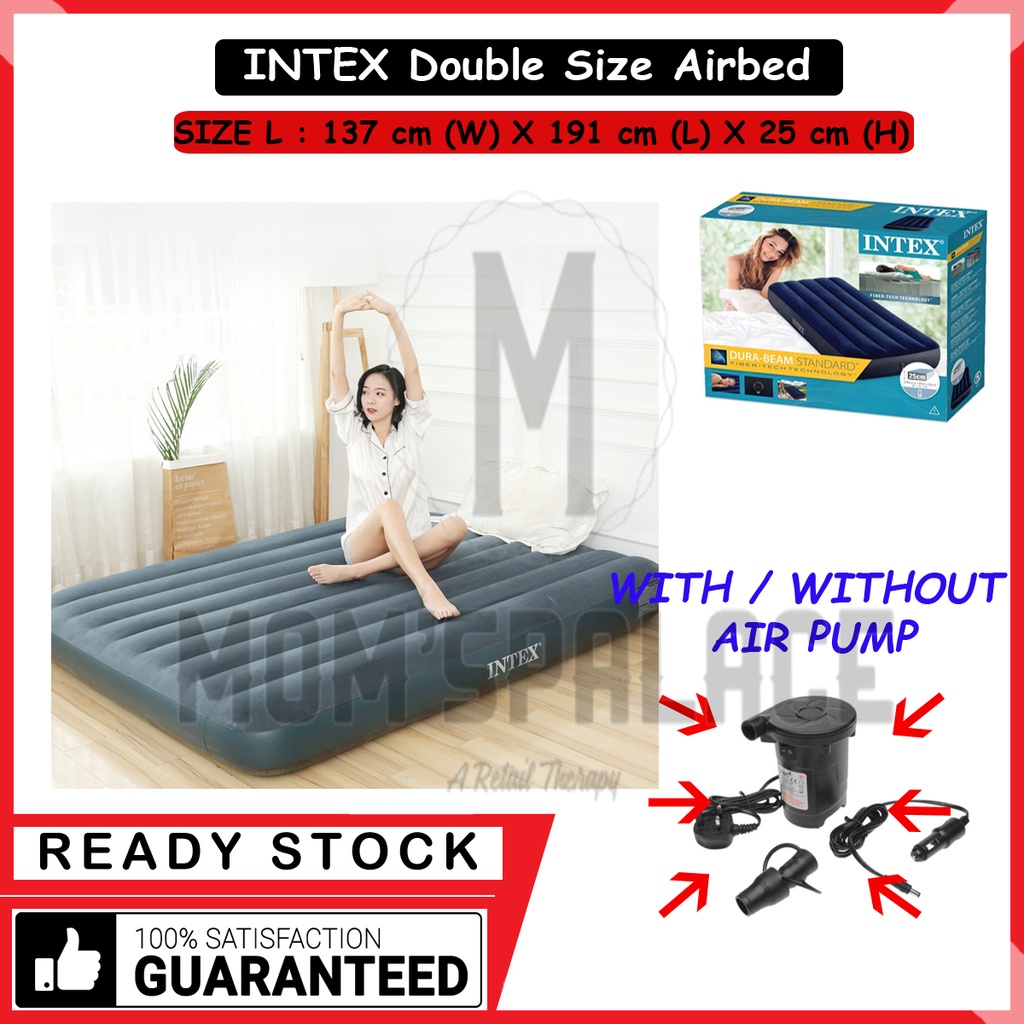 Tilam Angin INTEX Inflatable Air Bed Air Mattress Bed Single Queen King
