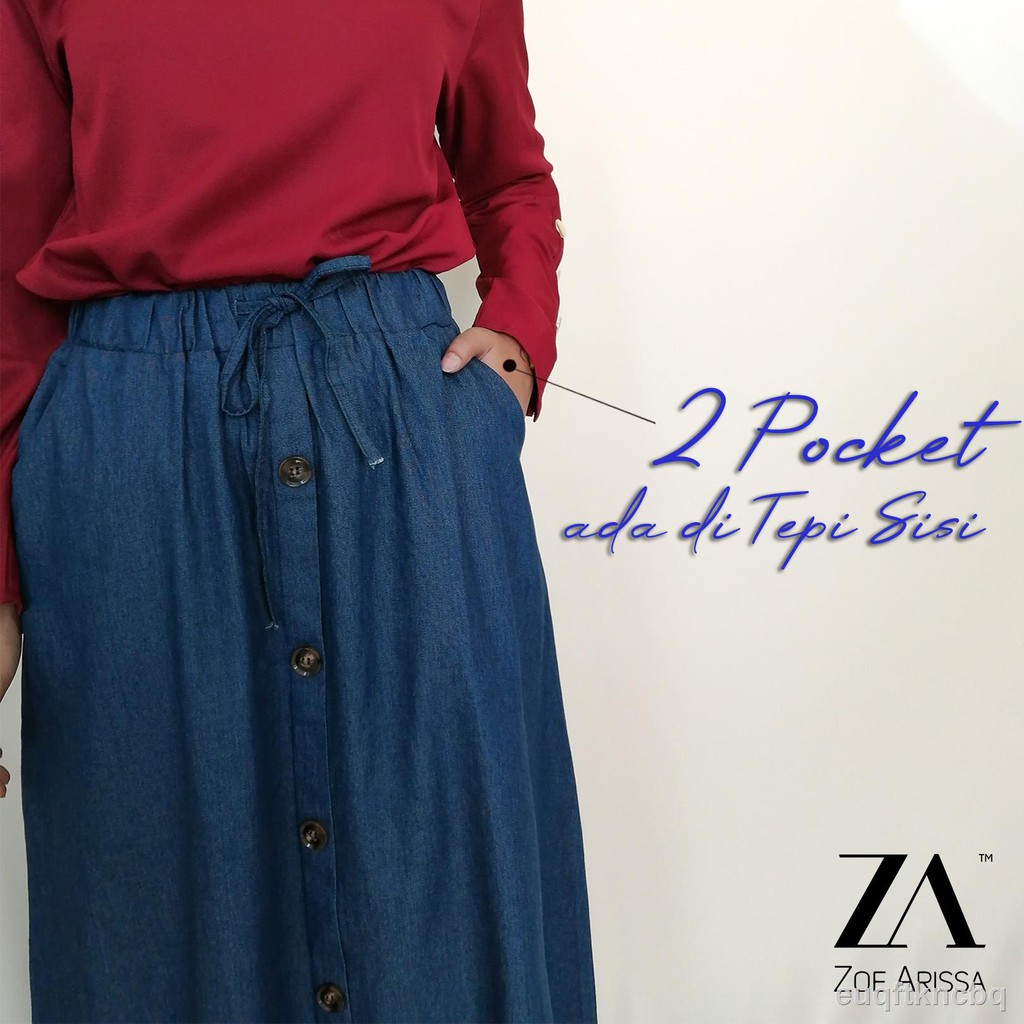 skirt jeans labuh muslimah
