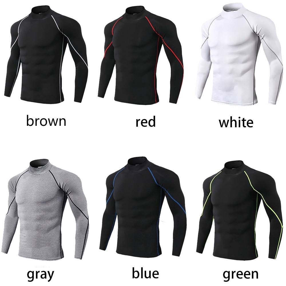 long sleeve turtleneck compression shirt
