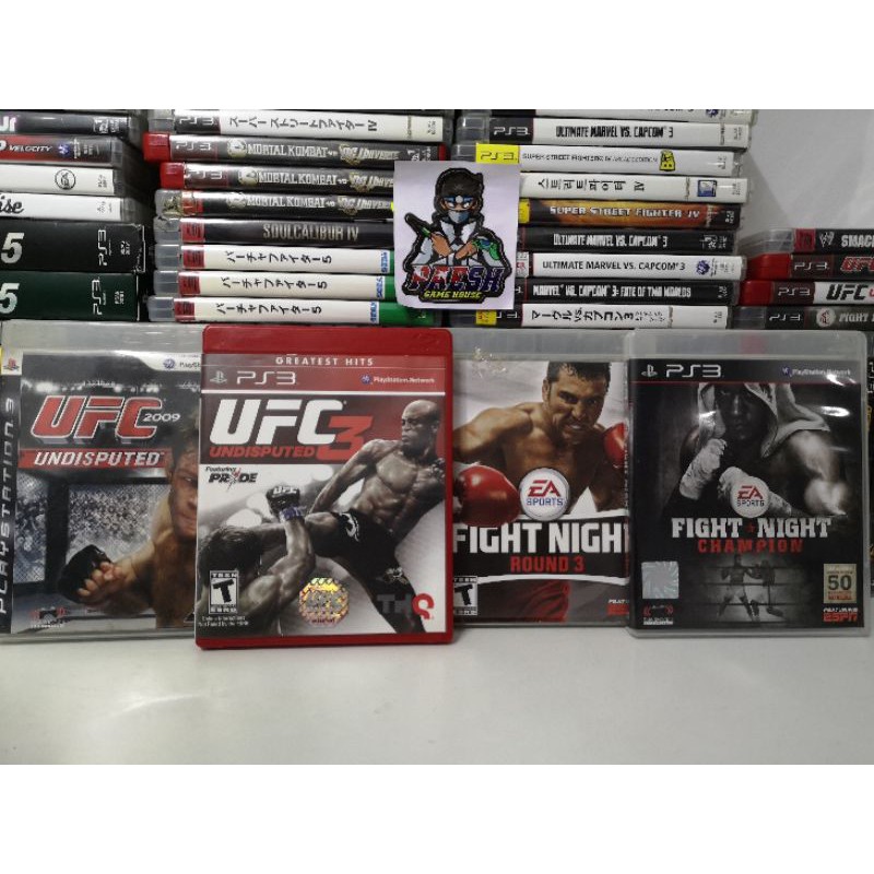 UFC UNDISPUTED 3 & 2009 AND FIGHT NIGHT ROUND 3 CHAMPIONSHIP 2PLAYER ...