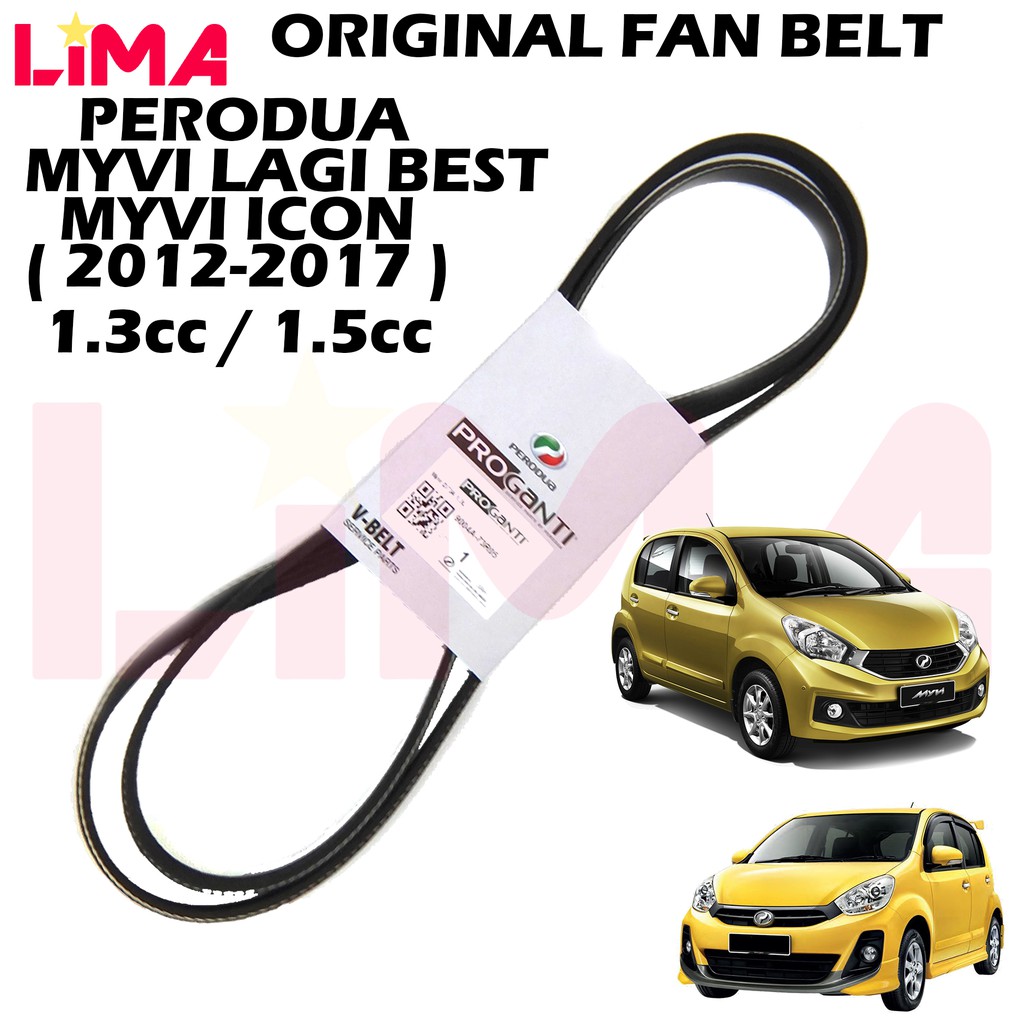 Perodua Myvi Lagi Best Myvi Icon 1 3 1 5 Fan Belt V Belt Original 2012 2017 Shopee Malaysia