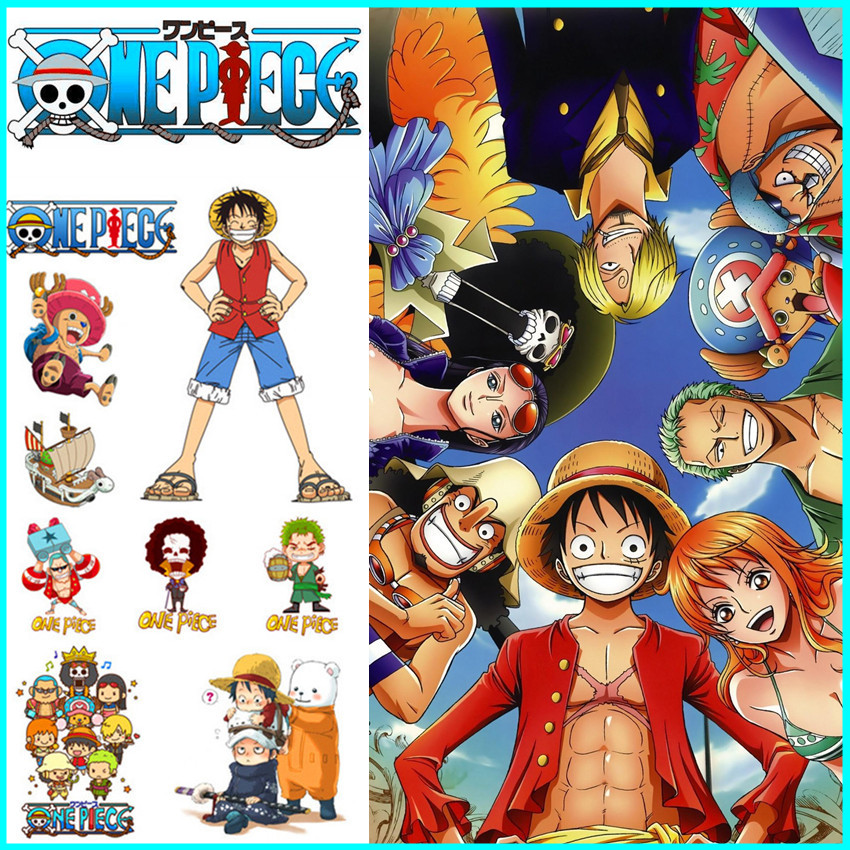 One Piece Anime Mini Temporary Tattoo Stickers 1sheet Luffy Chopper Zoro Waterproof Tattoos For Sexy Arm Clavicle Body Art Hand Foot Shopee Malaysia