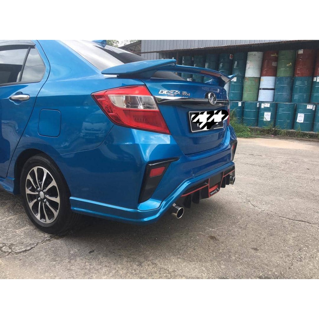 Perodua Bezza 2016 2020 Spoiler Model Trd V3 Abs Without Paint Ready Stock Shopee Malaysia