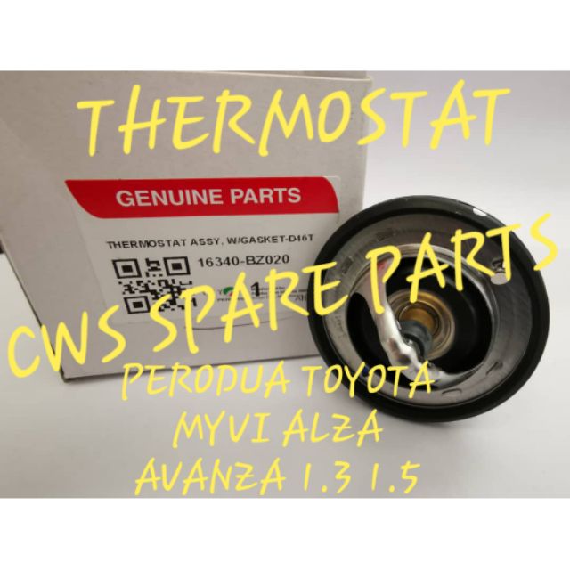 PERODUA TOYOTA MYVI ALZA AVANZA 1.3 1.5 THERMOSTAT 100% 