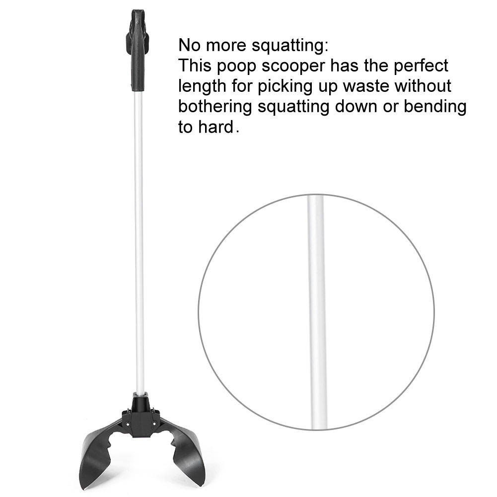 Premium Reliable Dog cat pet pooper scooper jaw poop scoop pick up clean waste Long Reach Handle Durable Have - Image 2