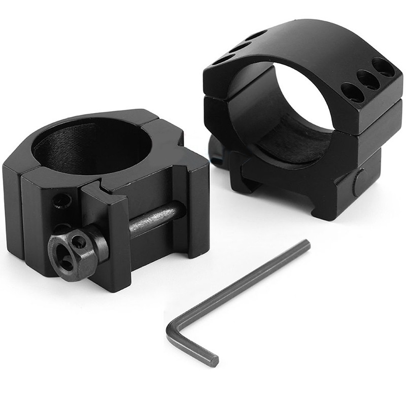 2X 30mm Scope Rings Profile 20mm Picatinny Weaver Rail Mount For Hunting 