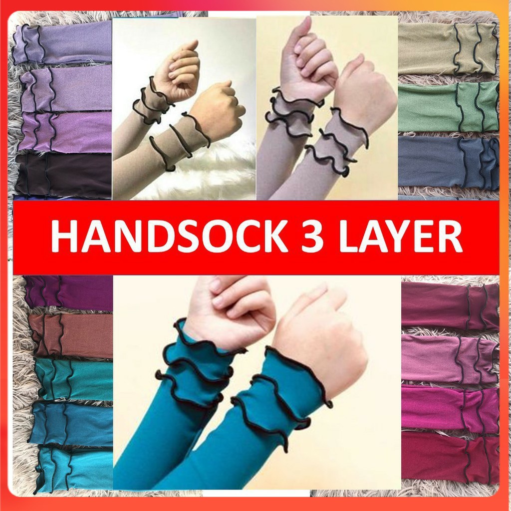 Handsock 3 Layer Sarung Tangan Ruffle Triple Layer