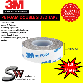 3m Original 18mm X 10 Yards Pe Foam Double Sided Tape Shopee Malaysia