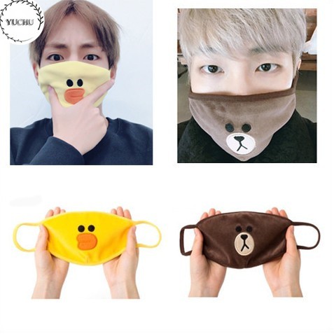 INS Korean Lovely KPOP BTS V RM Cartoon Duck Bear Mouth Mask | Shopee  Malaysia