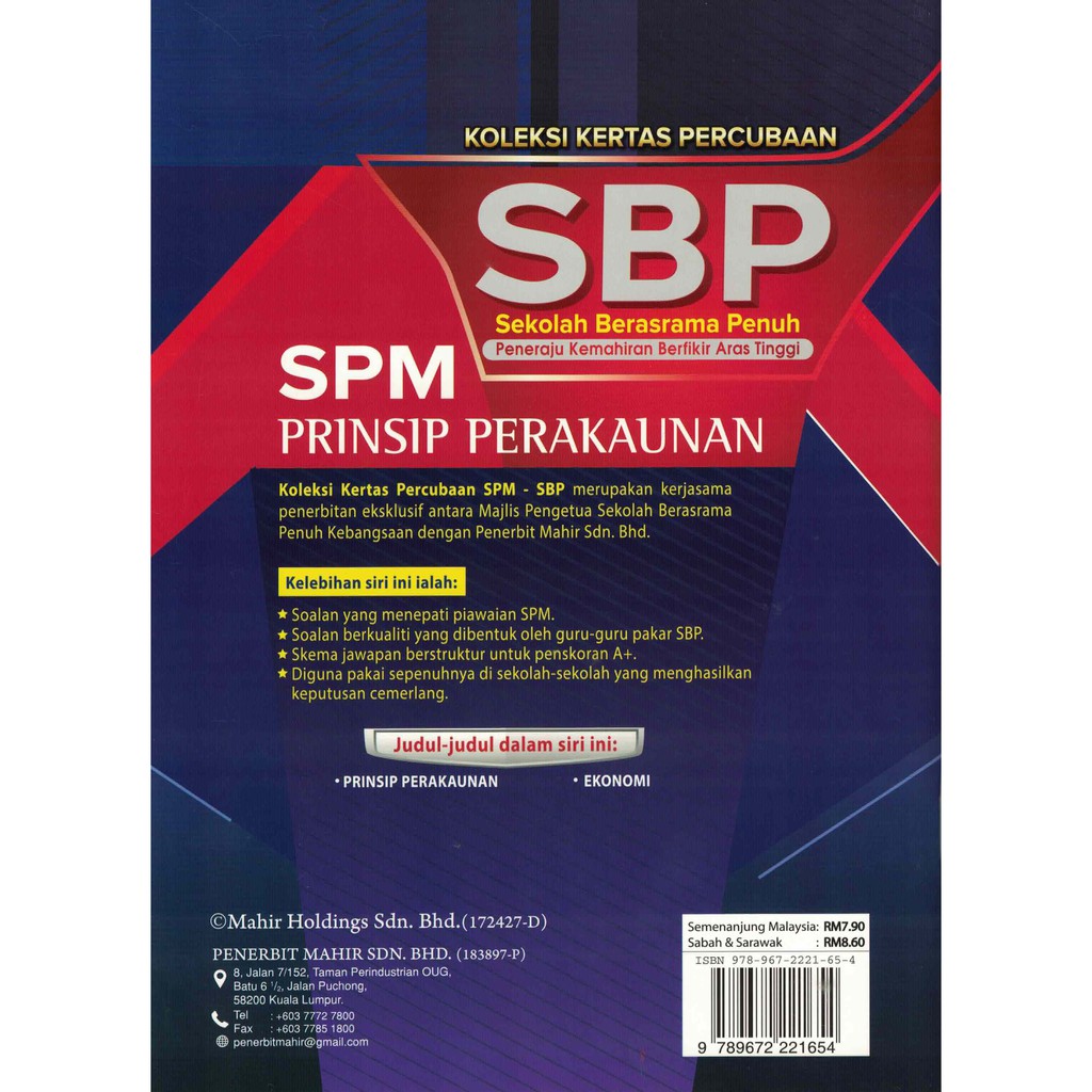 Mahir Koleksi Kertas Percubaan Sbp Spm Prinsip Perakaunan Shopee Malaysia