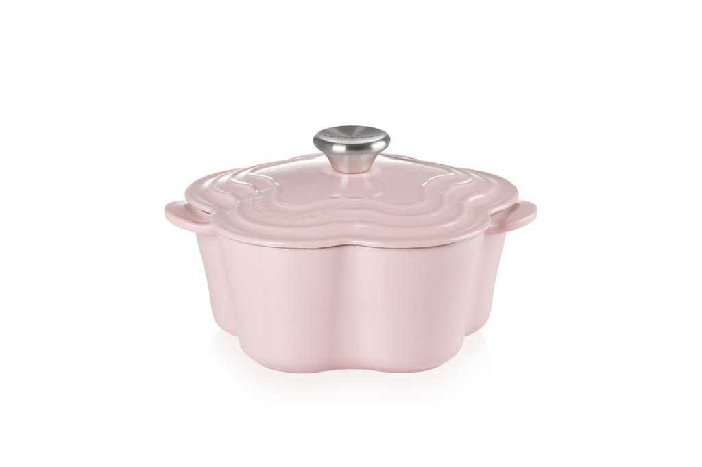 Le Creuset Flower Shaped Casserole 20cm Chiffon Pink Shopee Malaysia