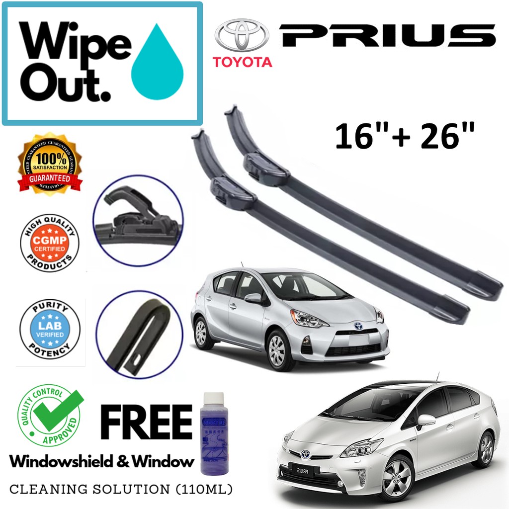 prius wiper blade size