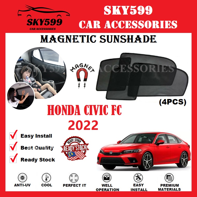 Honda Civic FE 2022 Epic Sunshade [4 PCS] Shopee Malaysia