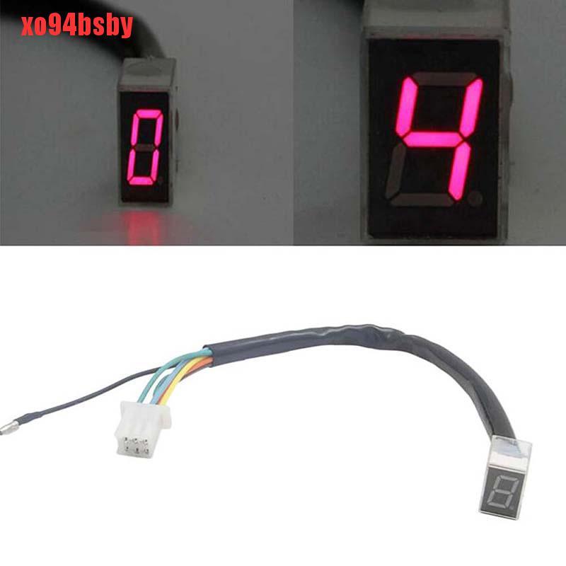 [xo94bsby]LED Universal Digital Gear Indicator Motorcycle Display Shift Lever Se